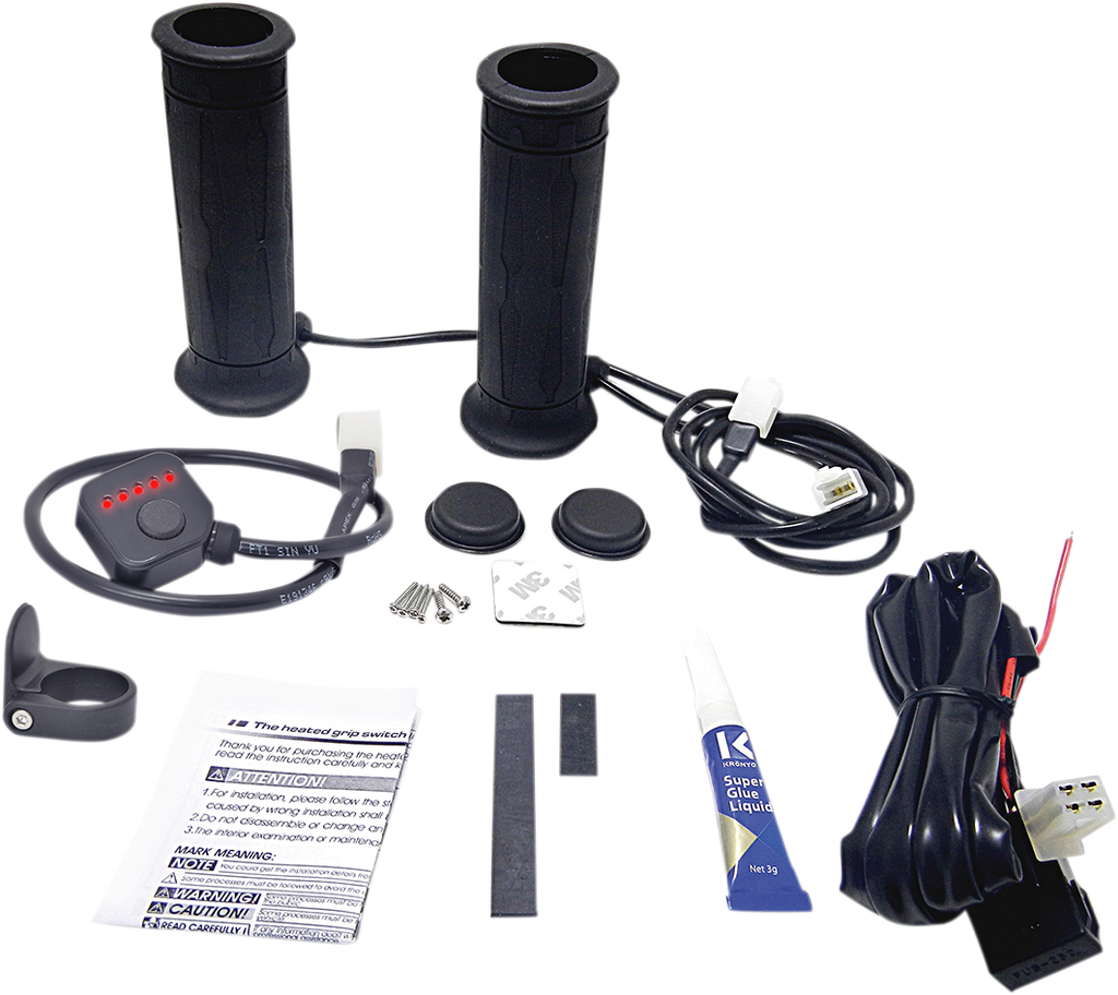 5 Level Twist Throttle Heated Grips - 1"