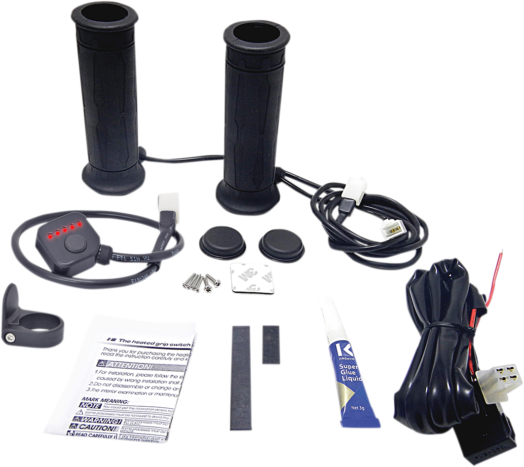 5 Level Twist Throttle Heated Grips - 1"