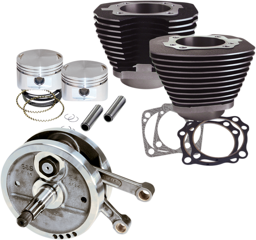 96" Sidewinder® - 3.625" Big Bore - Stroker Kit - Natural - Evolution Big Twin