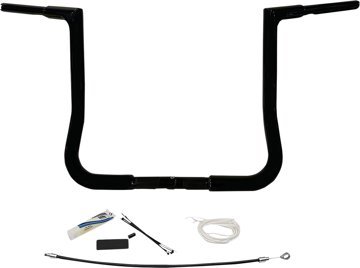 1-1/4" EZ Install Flat Top Handlebar Kit - 14" - Chrome