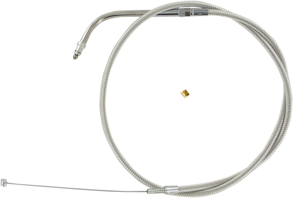 Polished Stainless Steel Braided Throttle Cable - 45-1/2"