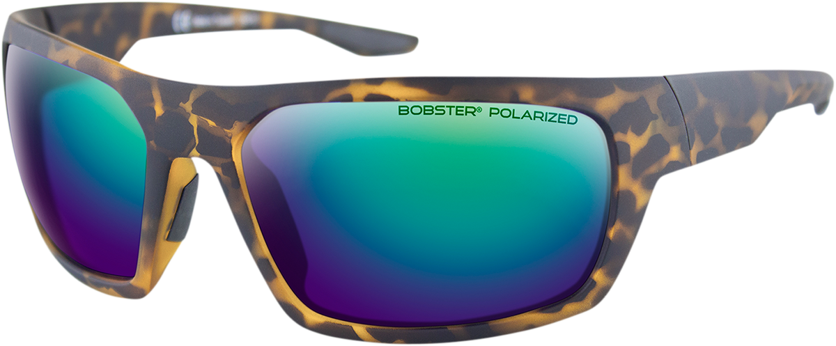 Trout Sunglasses - Matte Brown Tortoise - Brown Polarized Green Revo Mirror Lens