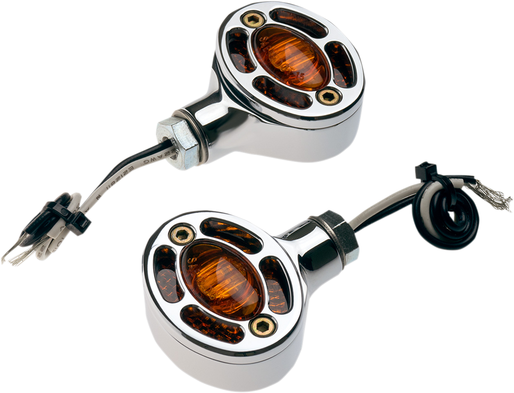 LED Turn Signals - Black with Red LEDs