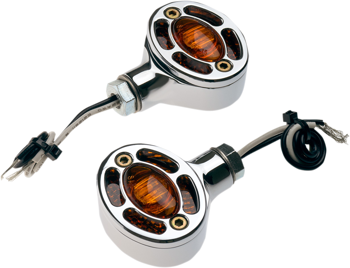 LED Turn Signals - Black with Red LEDs