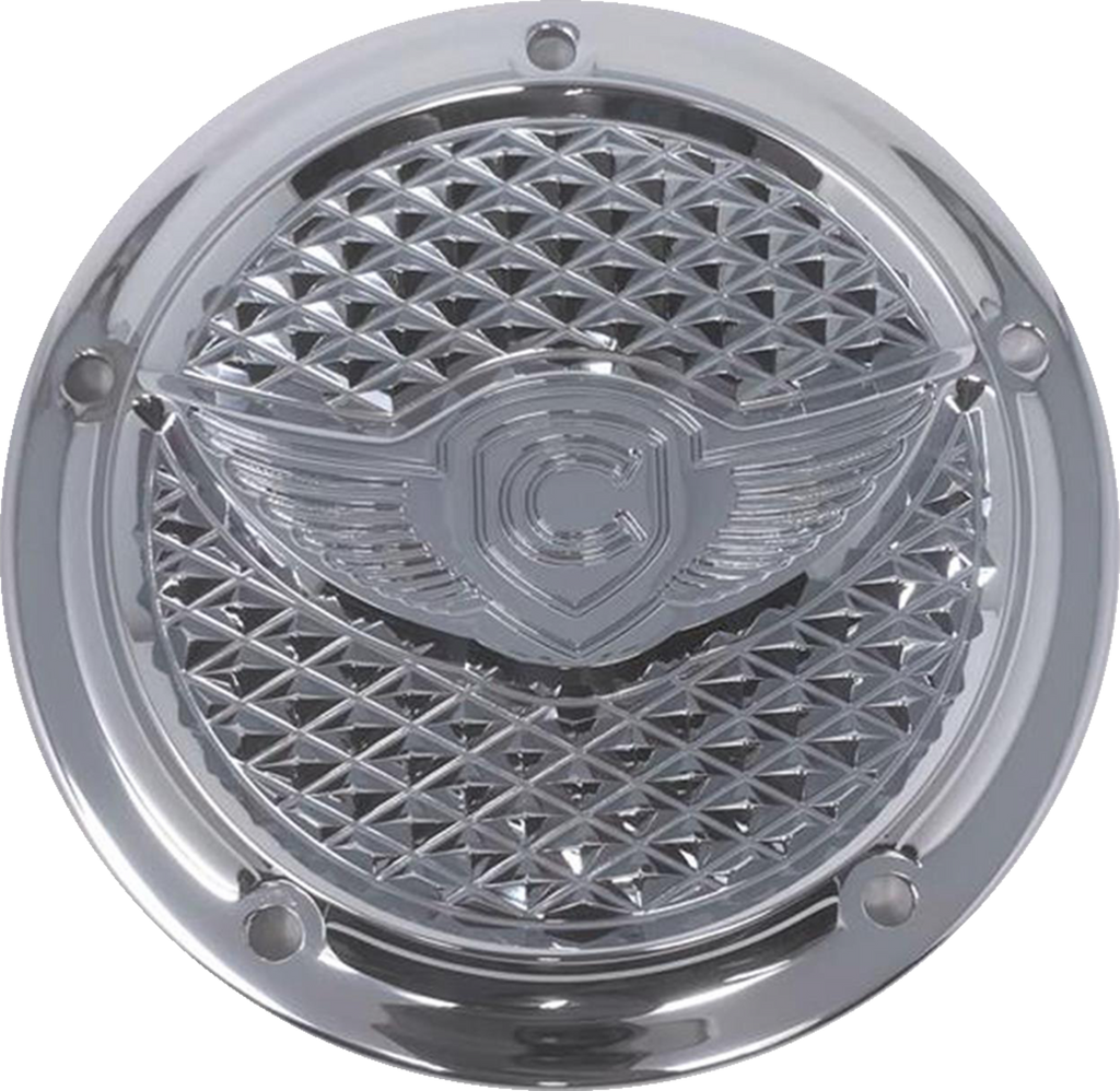 Derby Cover - Dimpled - 5-Hole - Chrome - Softail