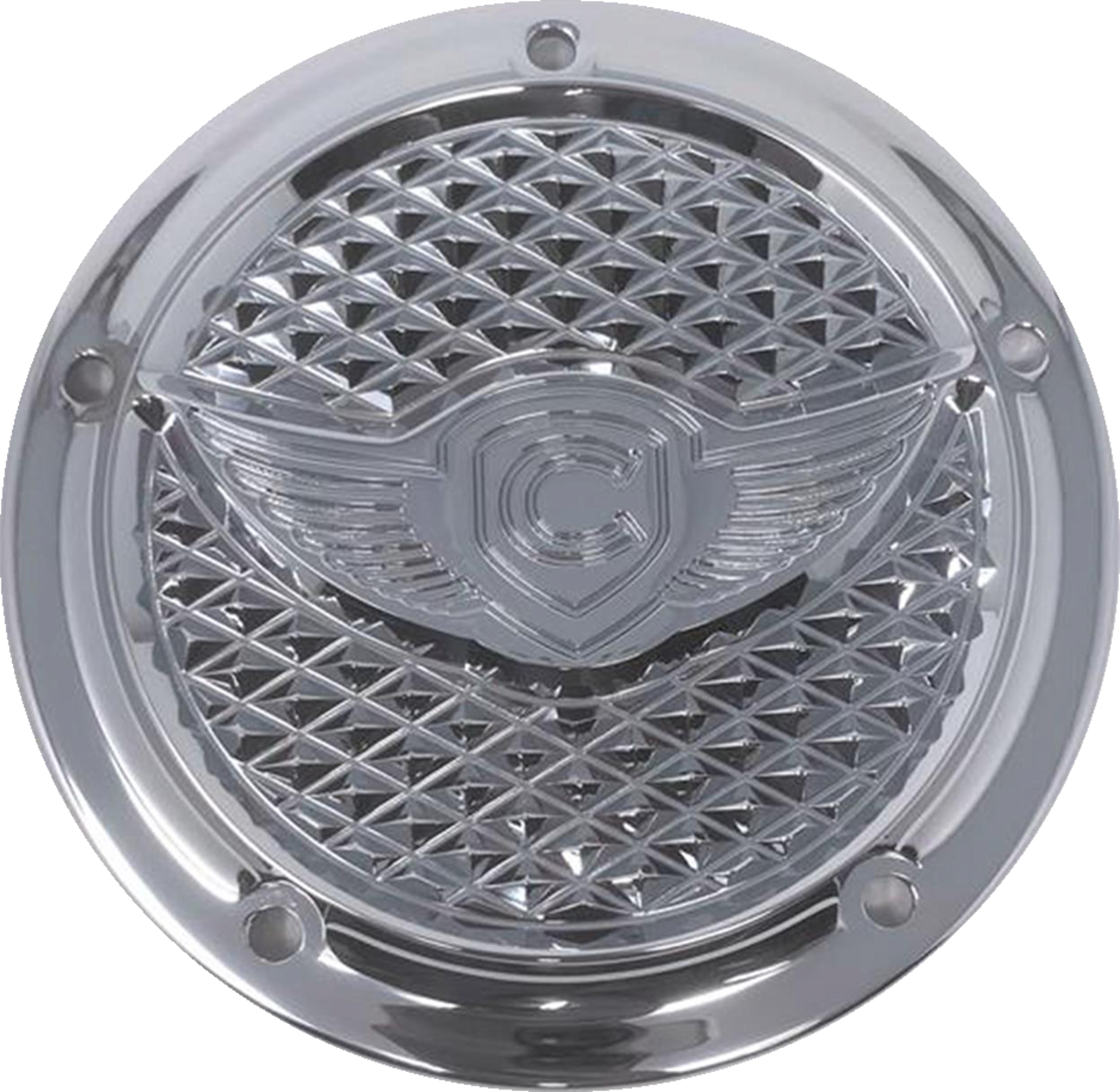 Derby Cover - Dimpled - 5-Hole - Chrome - Softail