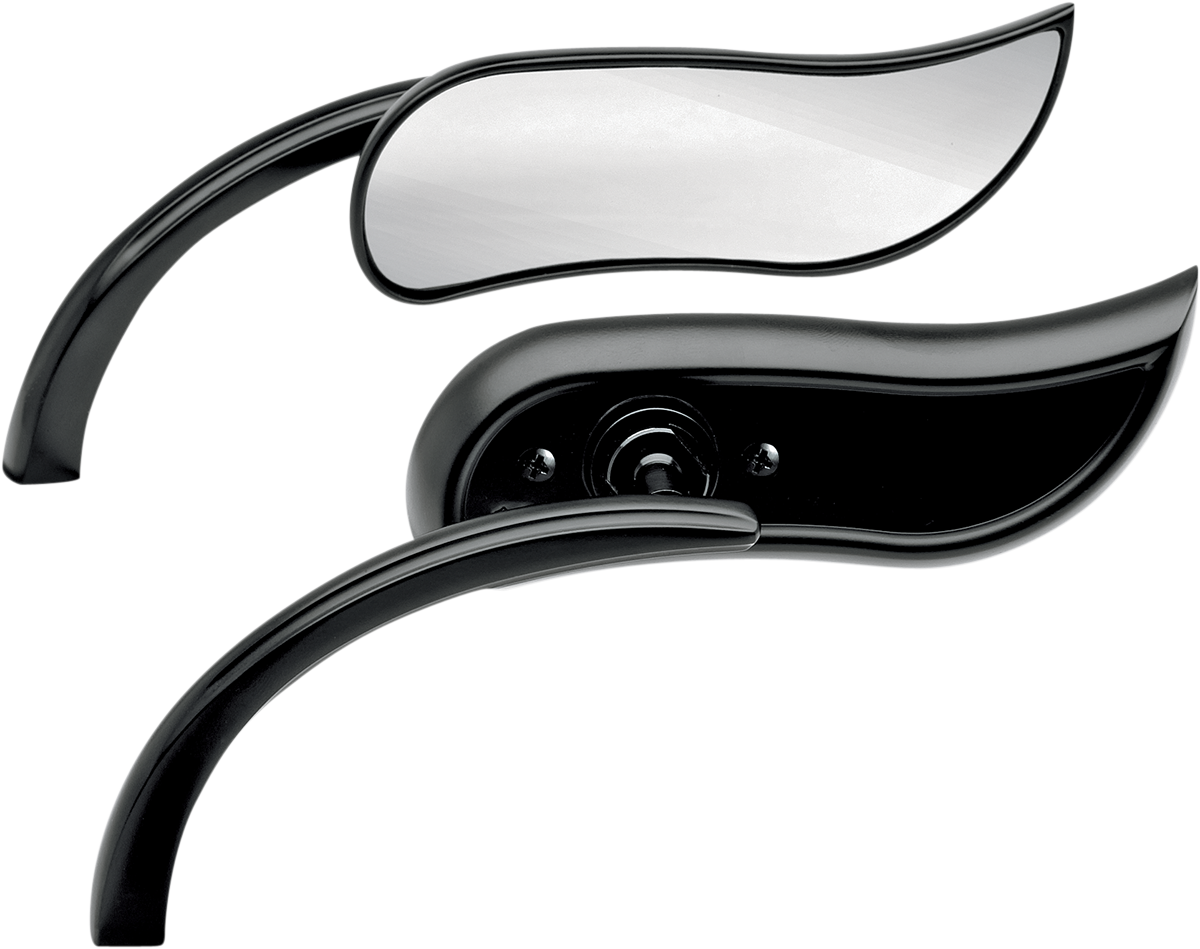 Mirror - Micro - Scoop - Side View - Triangle - Black - Left