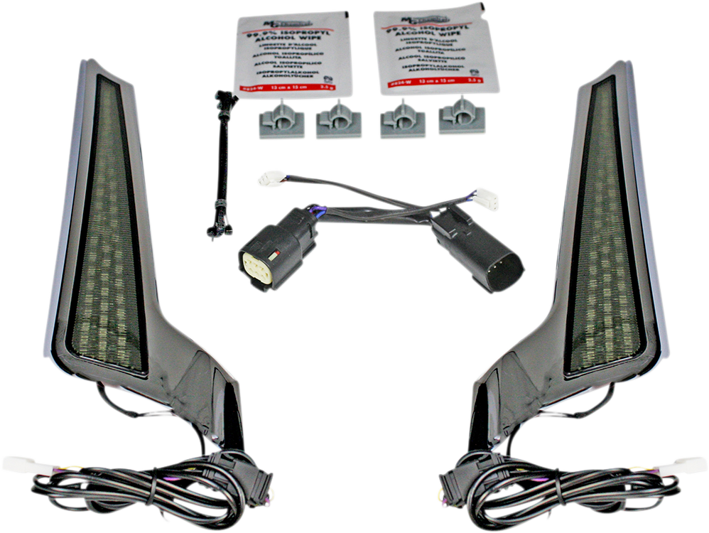 Fascia LED Light Panels - Black/Red
