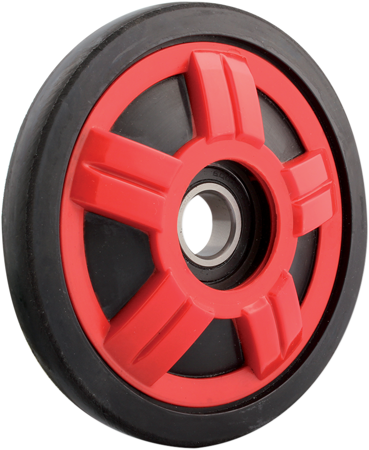 Idler Wheel with Snap Ring/Bearing 6004 - Black - 147 mm OD x 20 mm ID