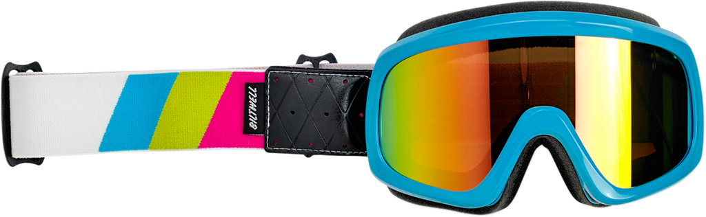 Overland 2.0 Goggle - Tri-Stripe - Cyan/Jet Boat - Bronze Lens