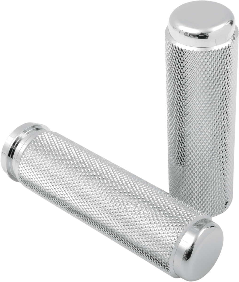 Billet Grips - Knurled - TBW - Chrome