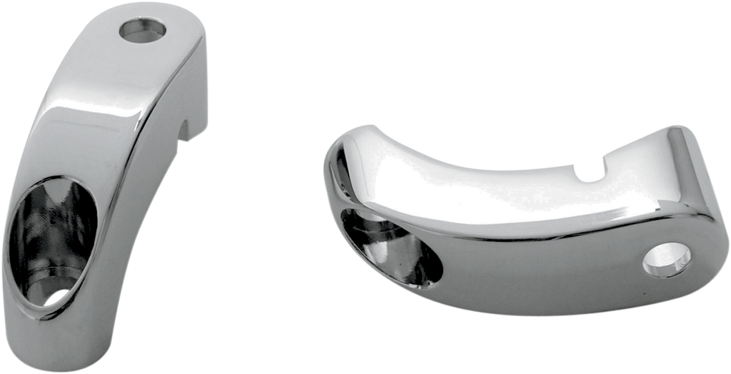 Turn Signal Mounts - 39 mm Front Forks - Black
