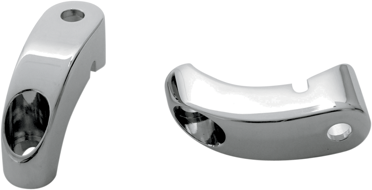 Turn Signal Mounts - 39 mm Front Forks - Black