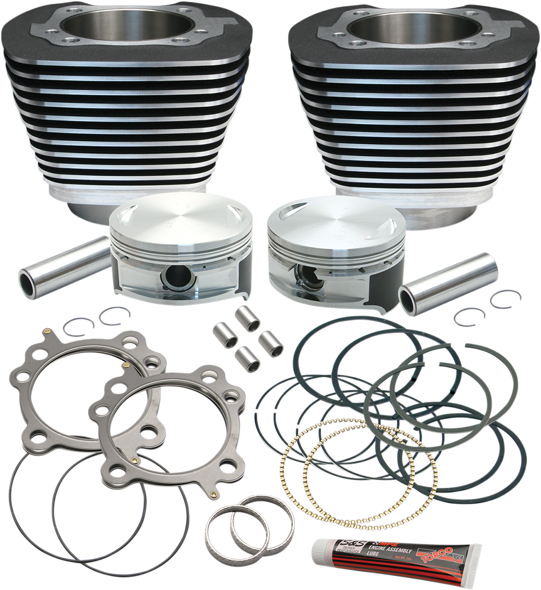 Cylinder & Piston Replacement for S&S 106" Stroker Kit - Silver